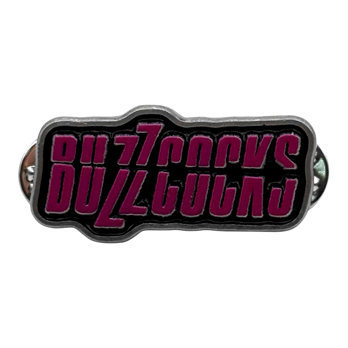 Buzzcocks Distressed Logo Pewter Pin Badge Front
