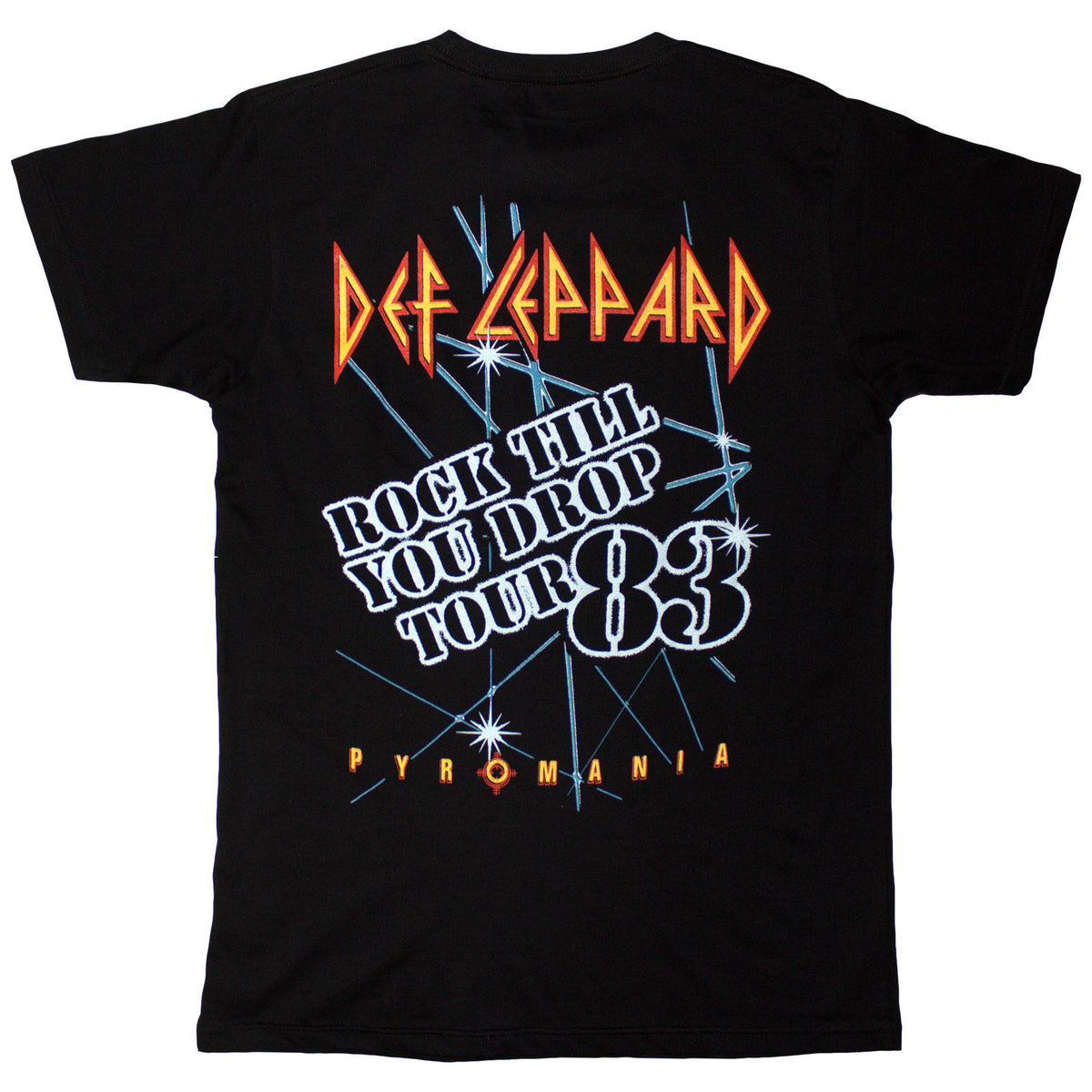 Def Leppard Rock Till You Drop T-shirt Back