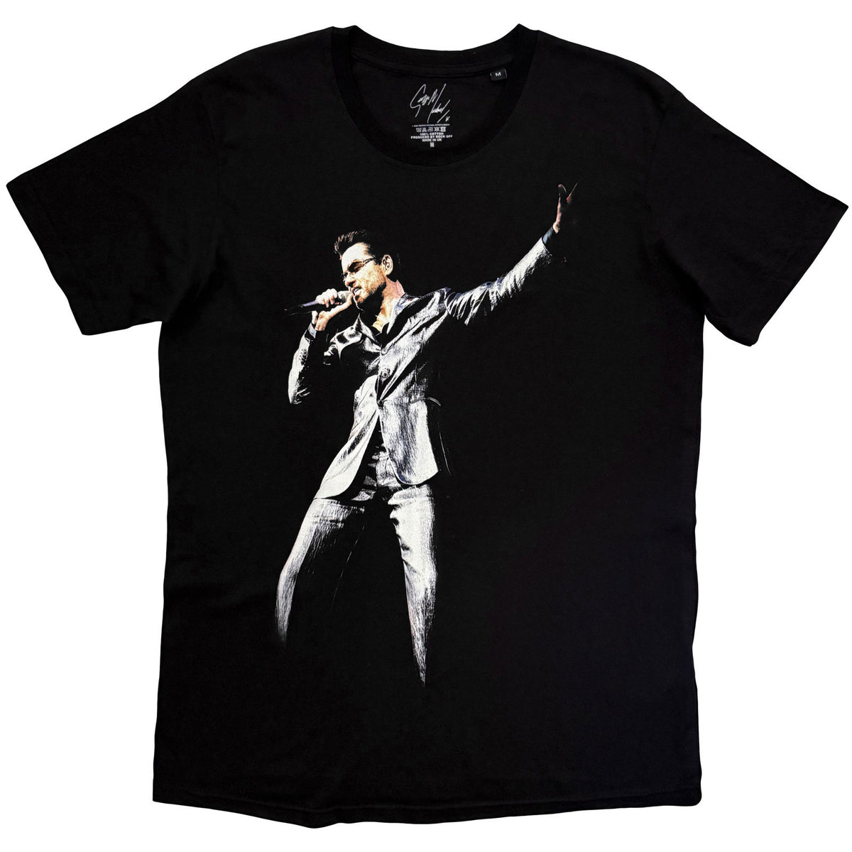 George Michael Black Front T-shirt Front