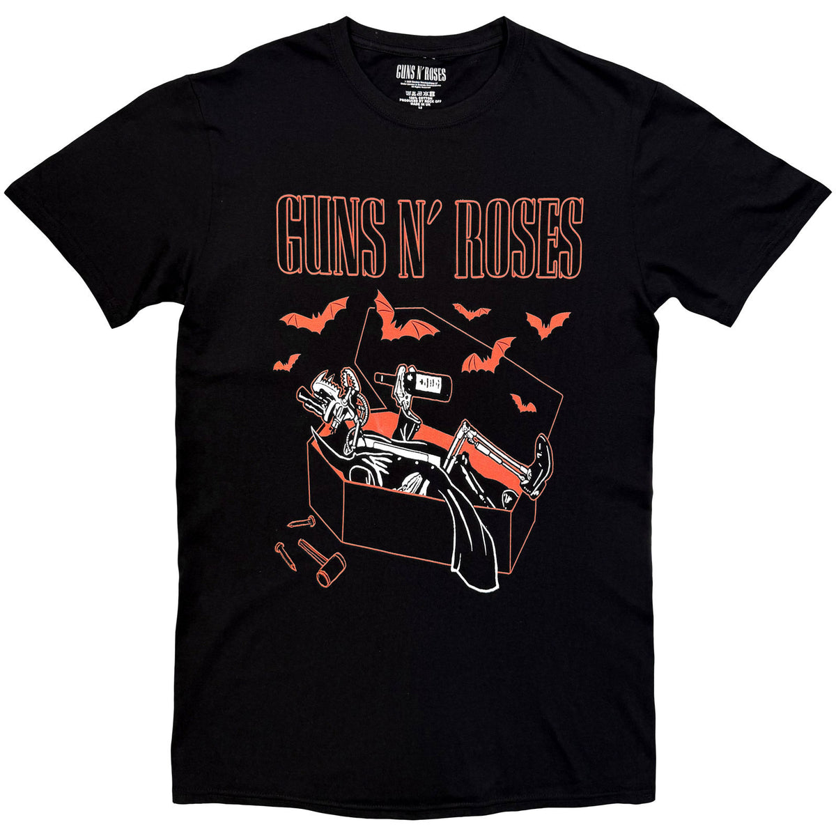 Guns N Roses Coffin T-shirt Front