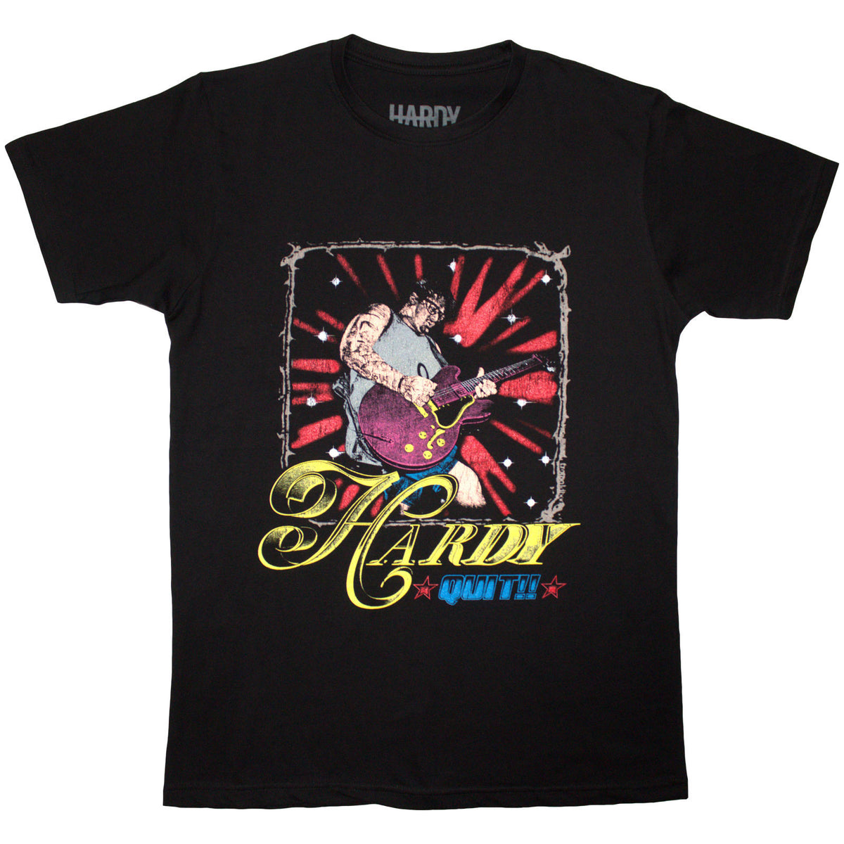 Hardy Quit!! Guitar T-shirt Front