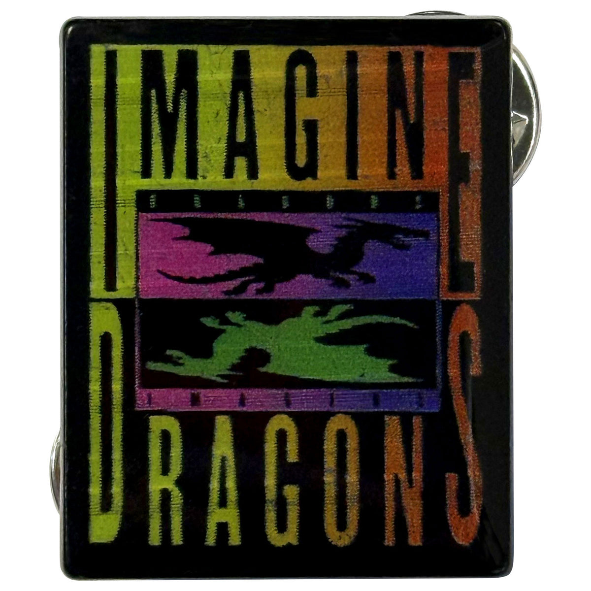 Imagine Dragons Double Dragon Pewter Pin Badge Front