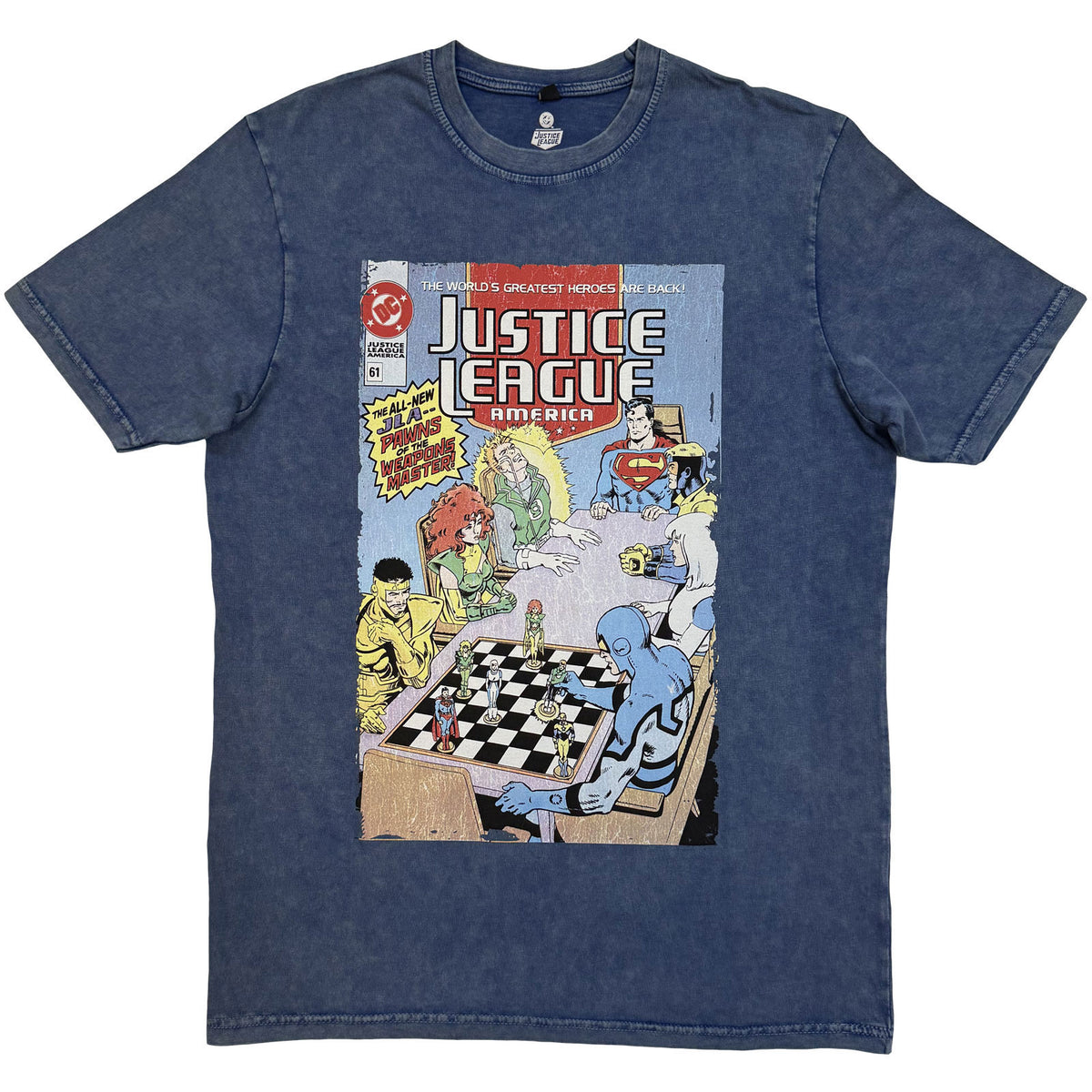 Dc Comics Justice League America Dip Dye & Wash T-shirt Front