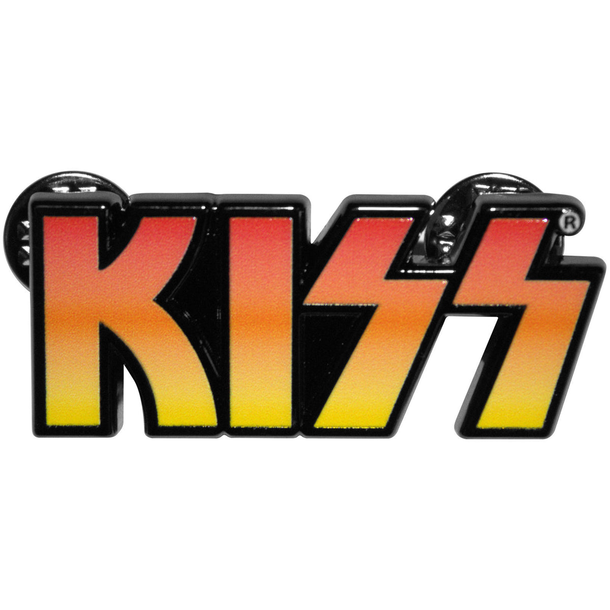 KISS Classic Logo Pewter Pin Badge Front
