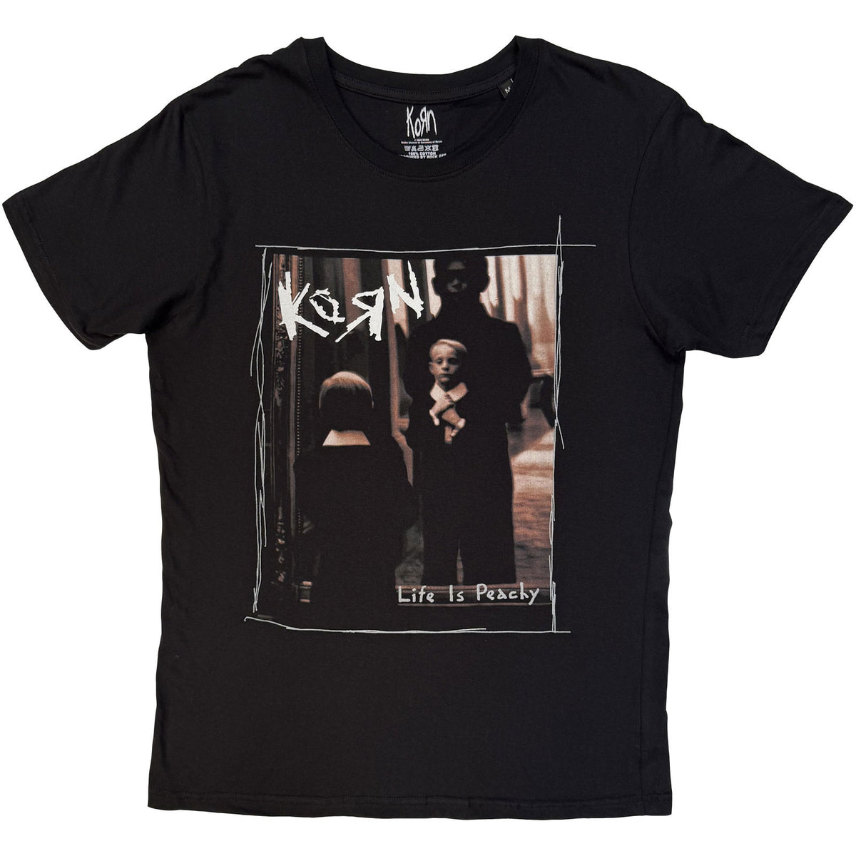 Korn Life Is Peachy Scribbles T-shirt Front