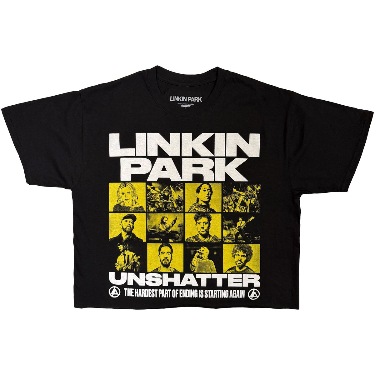 Linkin Park Unshatter Crop Top Girls Jr Front