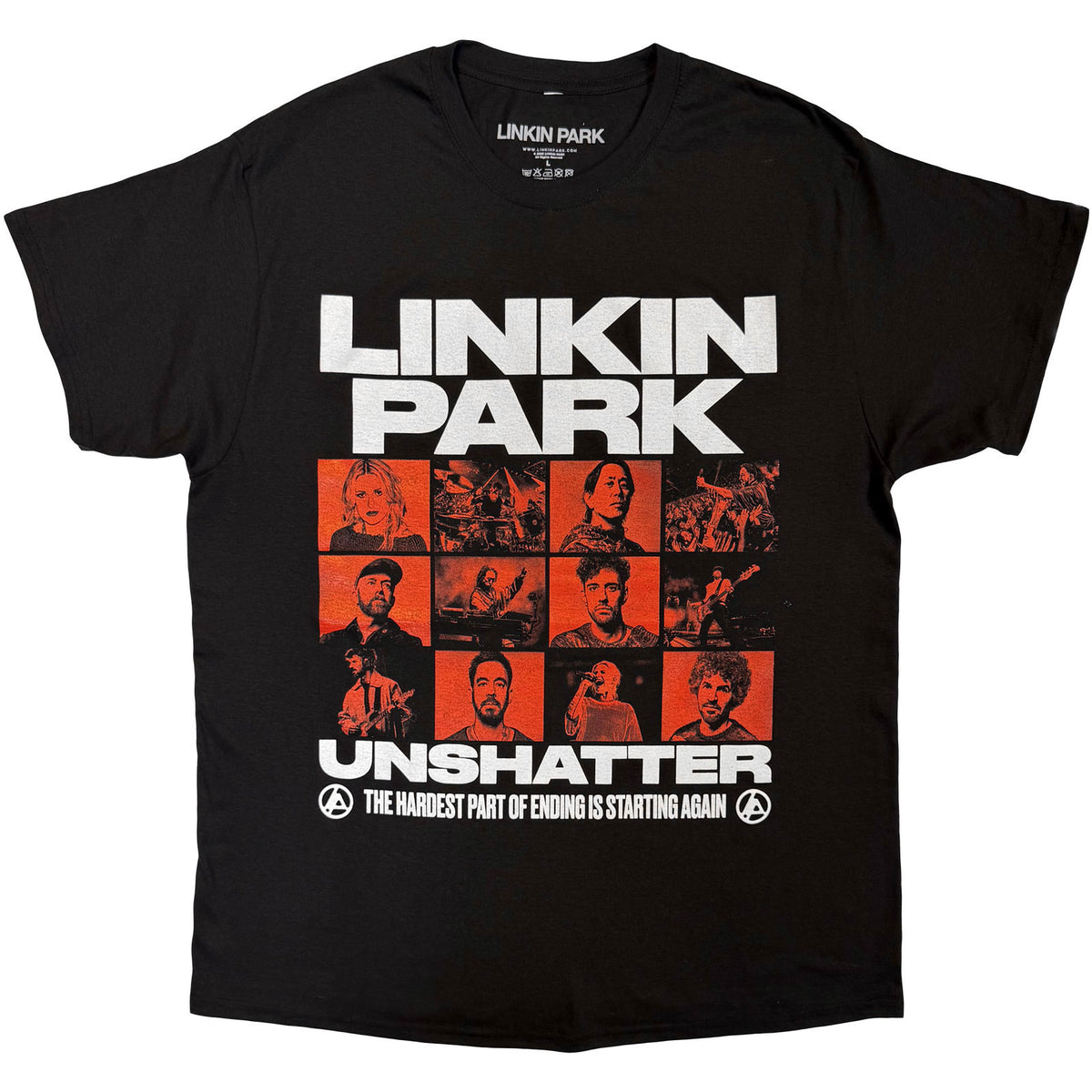 Linkin Park Unshatter Box Photos T-shirt Front