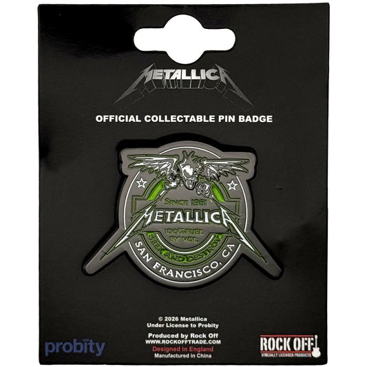 Metallica Fuel Pewter Pin Badge Front