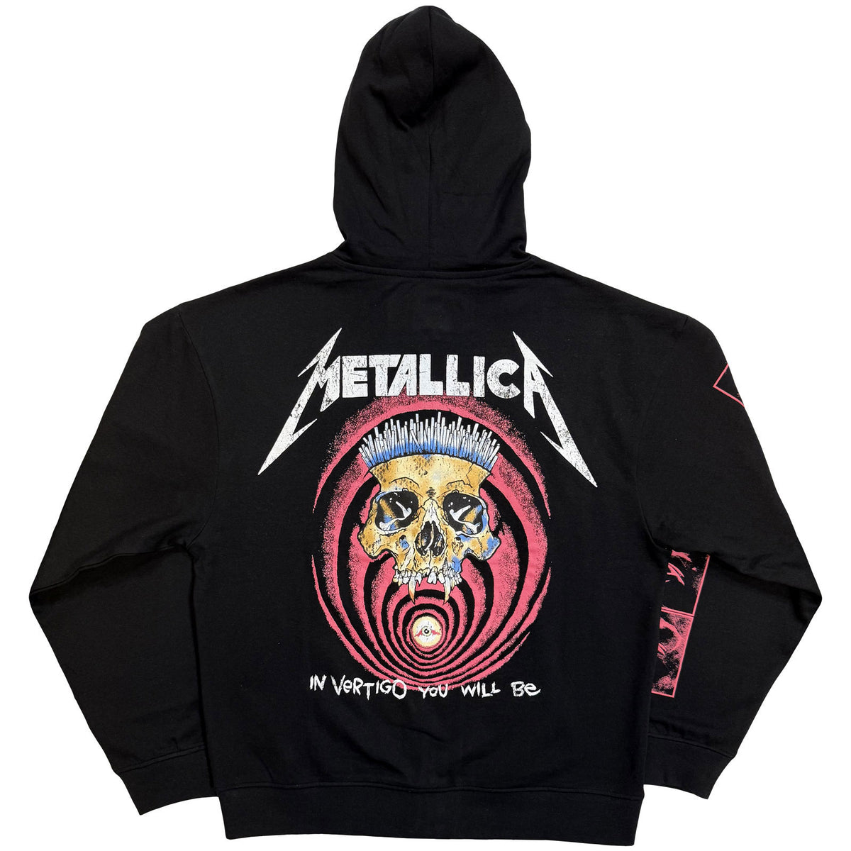 Metallica In Vertigo Zippered Hooded Sweatshirt Back