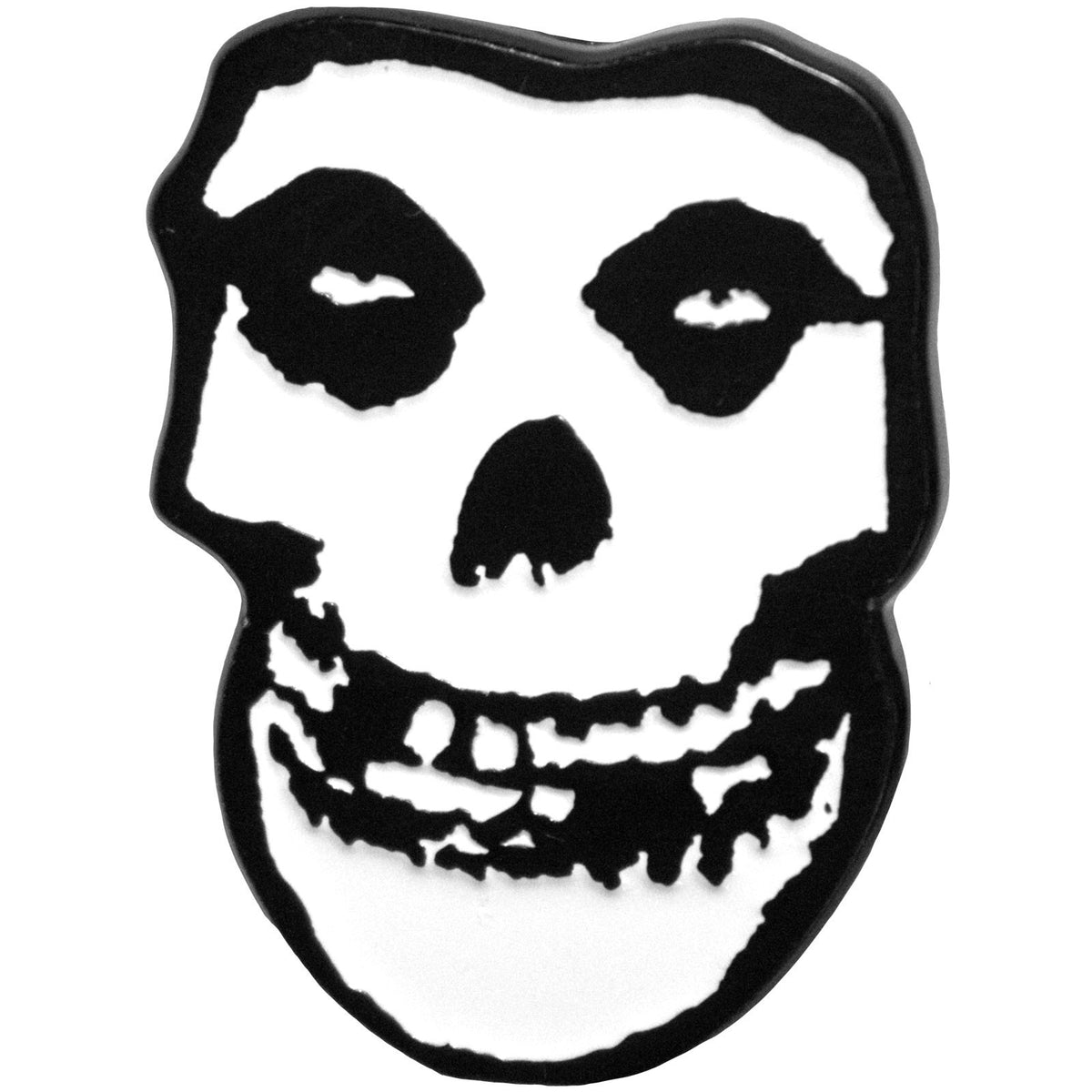 Misfits White Fiend Pewter Pin Badge Front