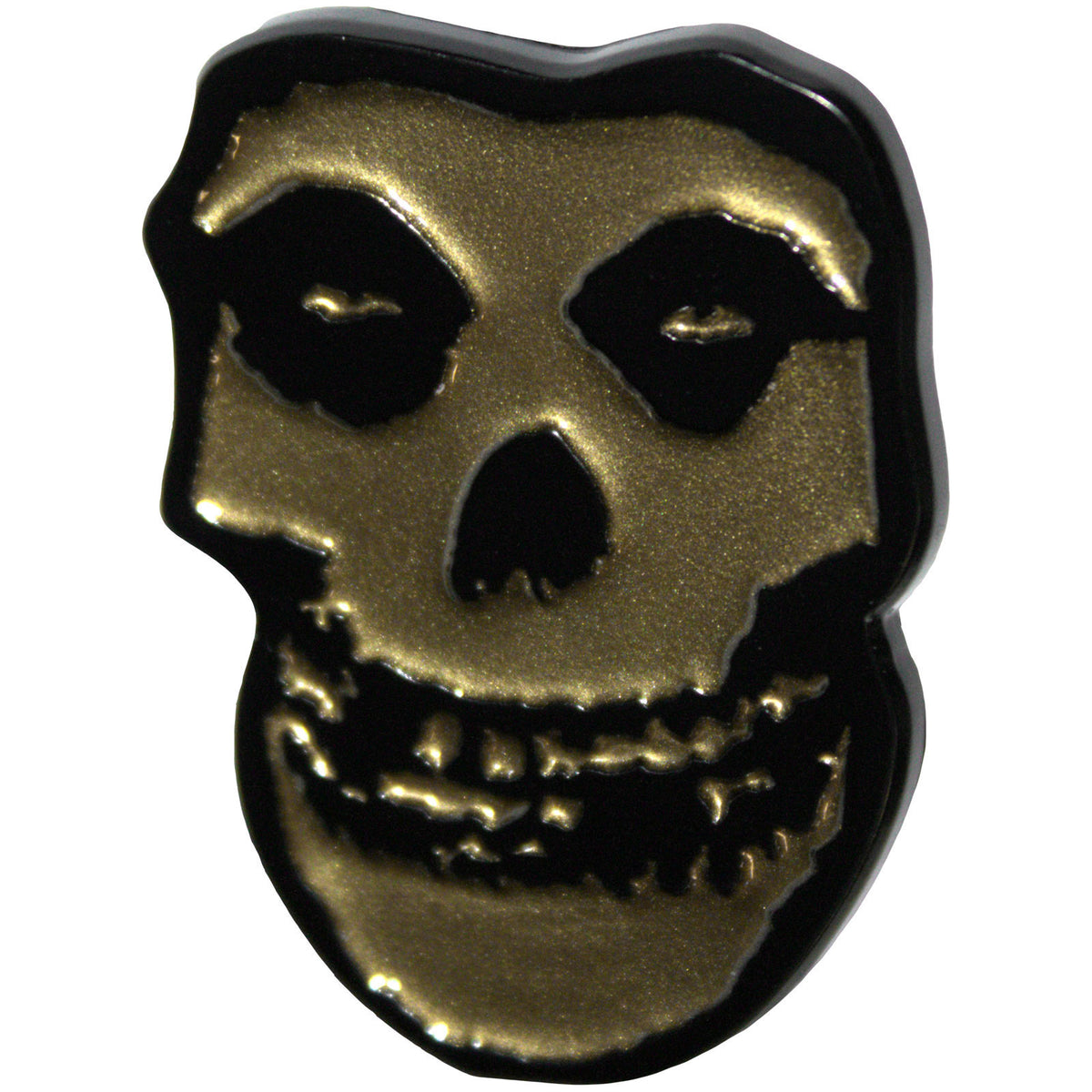 Misfits Gold Fiend Pewter Pin Badge Front