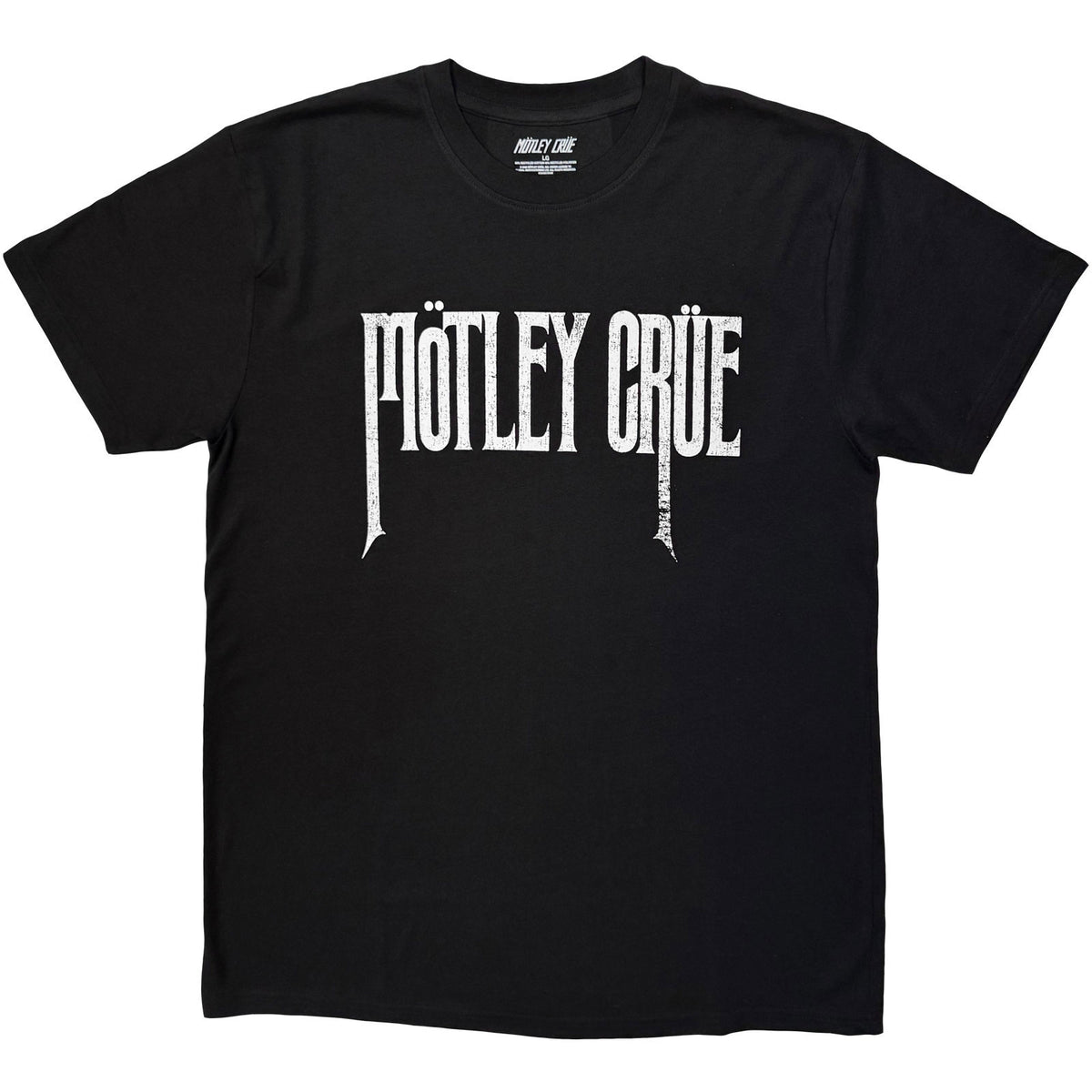 Motley Crue Logo Mono T-shirt Front