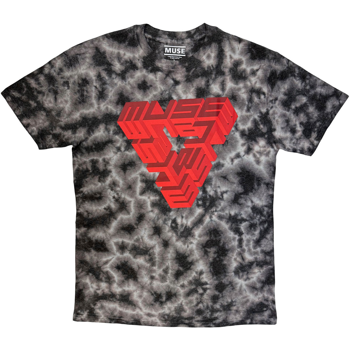 Muse Tri Logo Dip Dye & Wash T-shirt Front