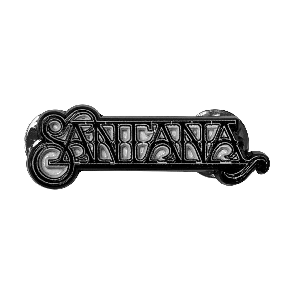 Santana Logo Pewter Pin Badge Front