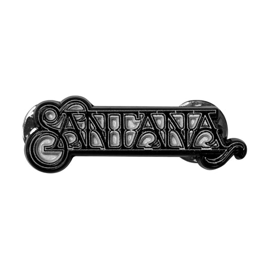 Santana Logo Pewter Pin Badge Front