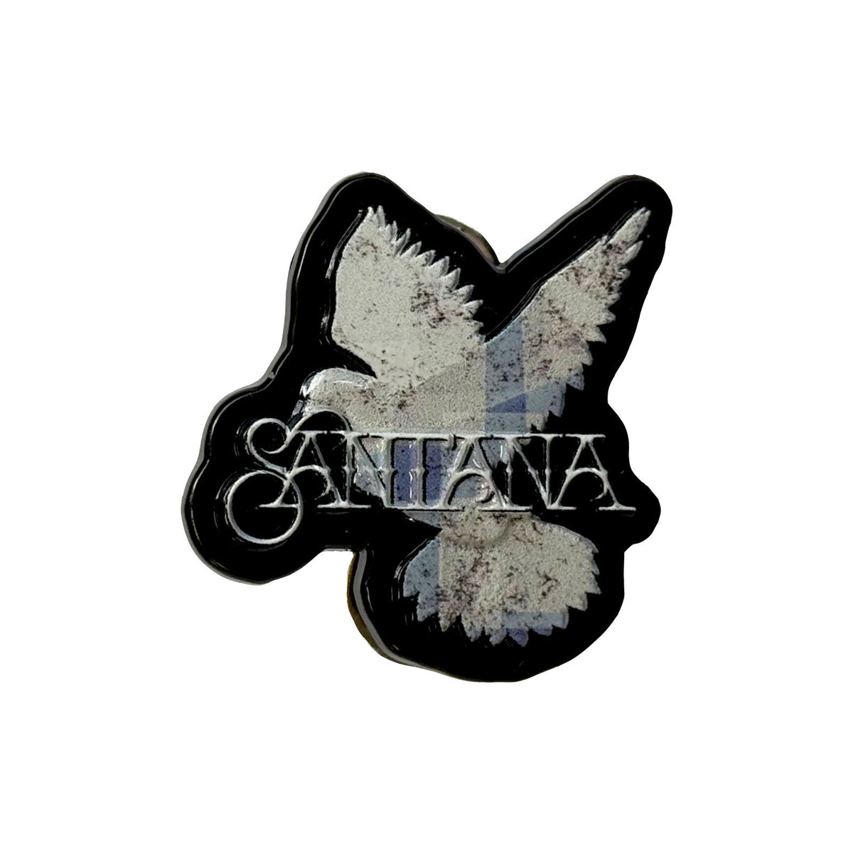 Santana Dove 3d Pewter Pin Badge Front