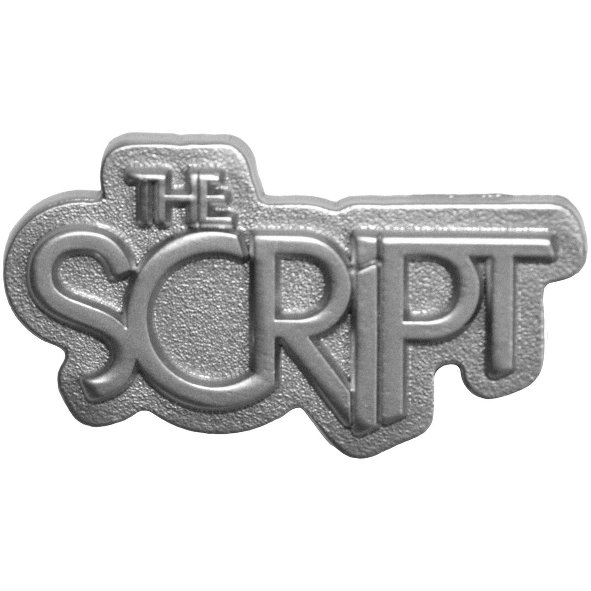 Script Logo Pewter Pin Badge Front