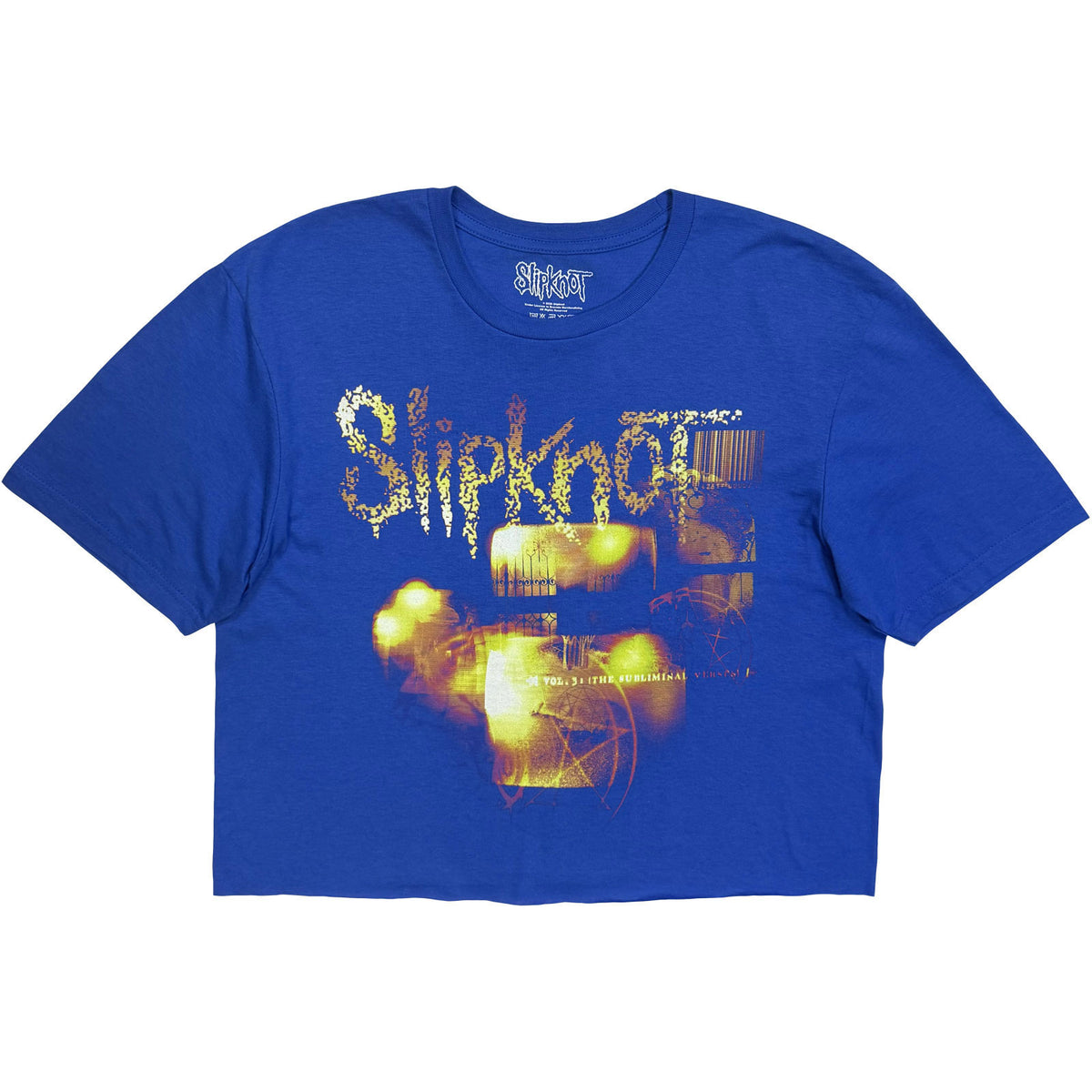 Slipknot Flames Tribal S Logo Crop Top Girls Jr Front