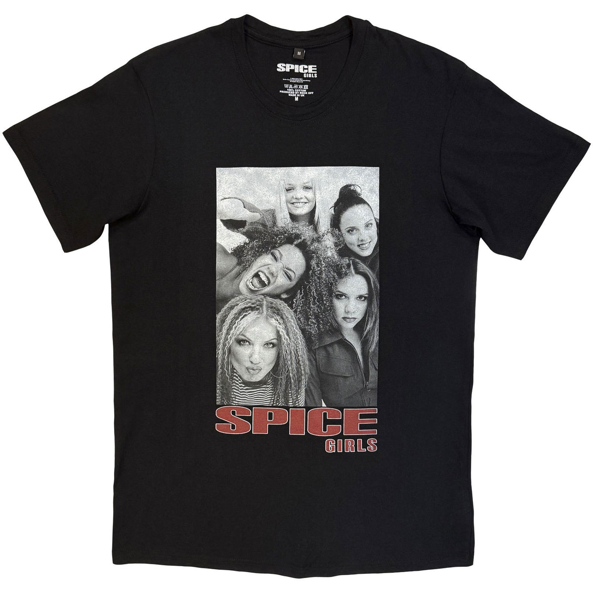 Spice Girls Girls Huddle Black T-shirt Front