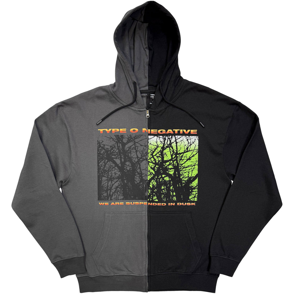 Type O Negative Suspended In Dusk Zippered Hooded Sweatshirt Front