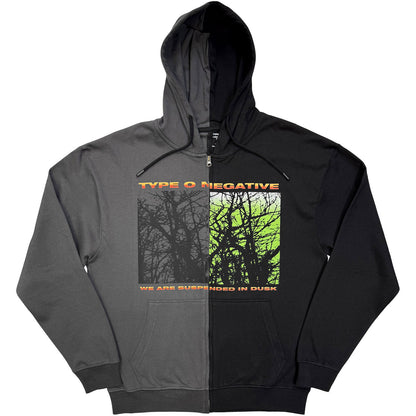 Type O Negative Suspended In Dusk Zippered Hooded Sweatshirt Front