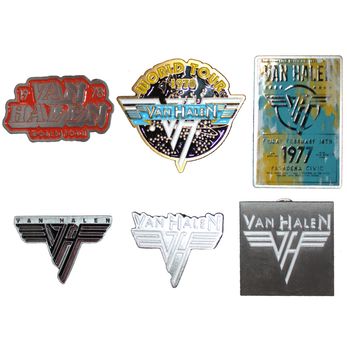 Van Halen Logos Pewter Pin Badge Back