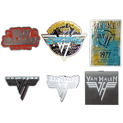 Van Halen Logos Pewter Pin Badge Back