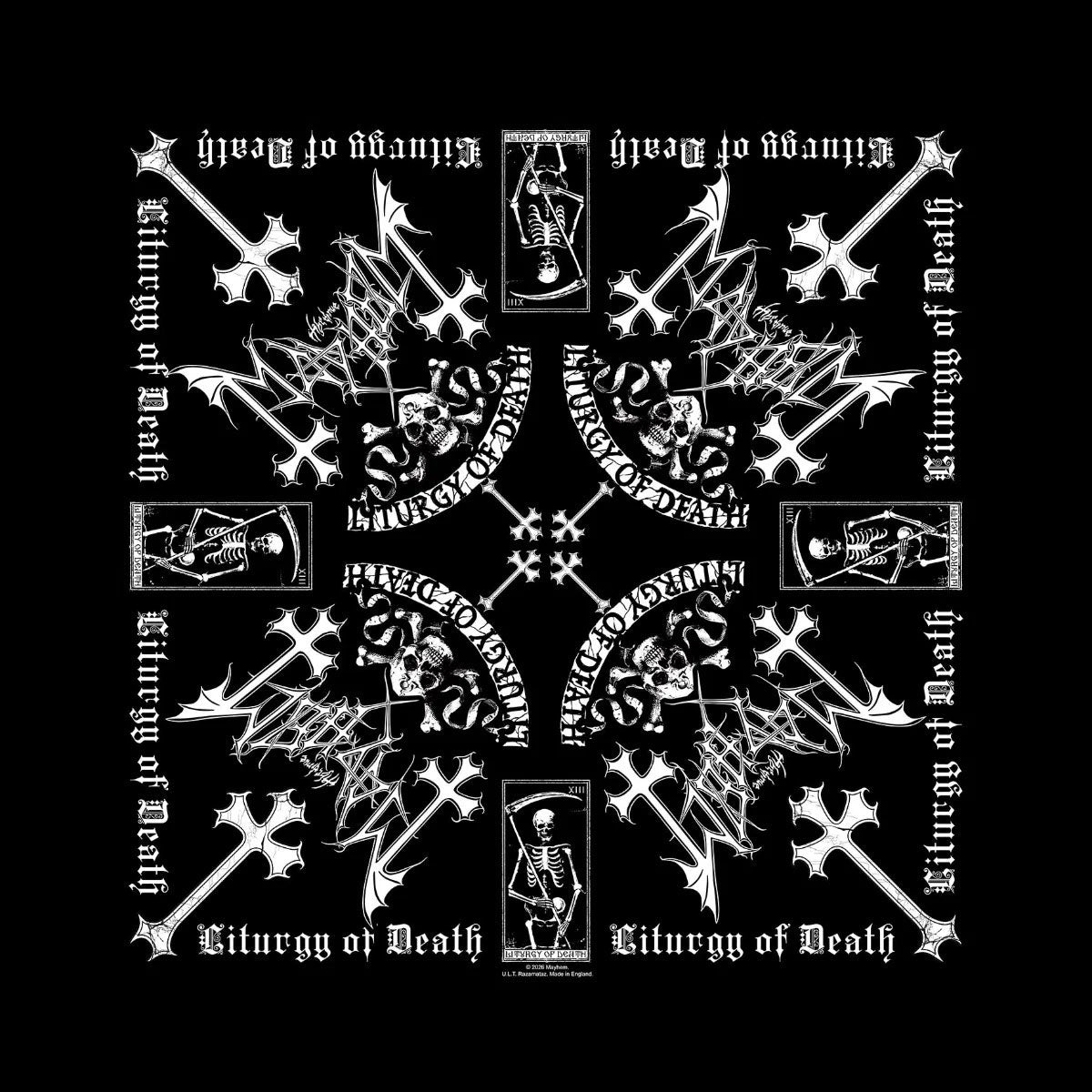 Mayhem Skull Omega Bandana Front