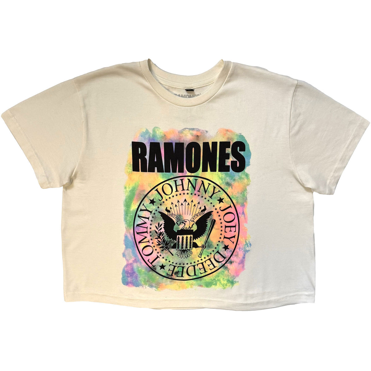 Ramones Painted Seal Crop Top Girls Jr Front