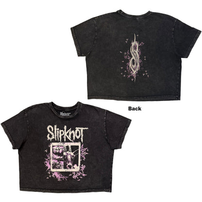 Slipknot Butterfly Goatee Crop Top Girls Jr Alt 2