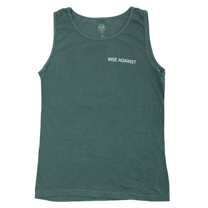 Rise Against Heartfist Tank Top (Green) Mens Tank Front