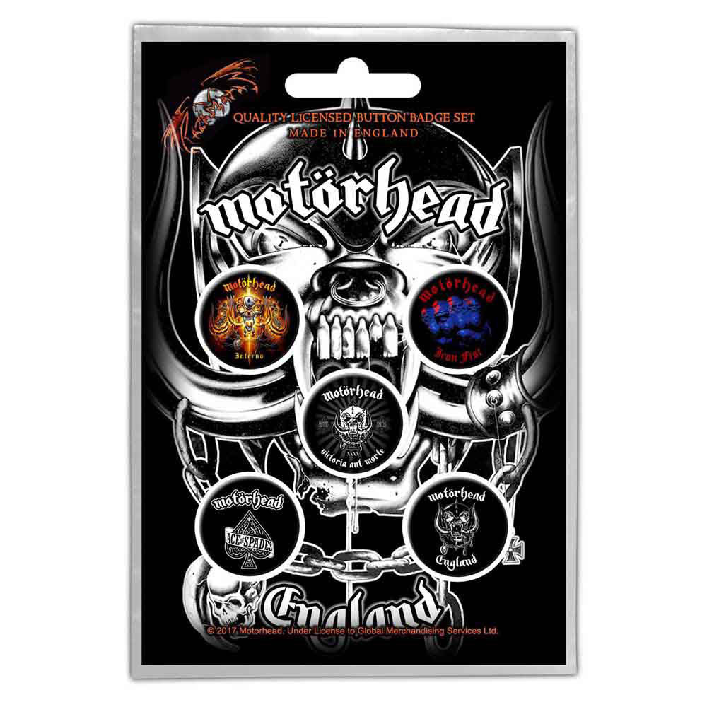 Motorhead England Pewter Pin Badge Front