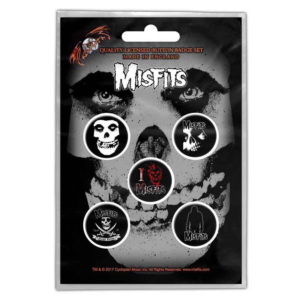 Misfits Skull Pewter Pin Badge Front