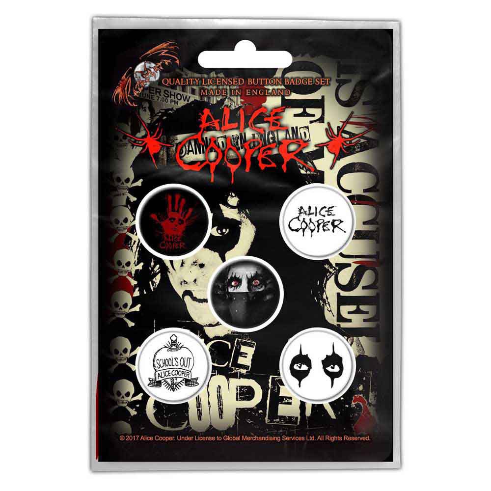 Alice Cooper Eyes Pewter Pin Badge Front