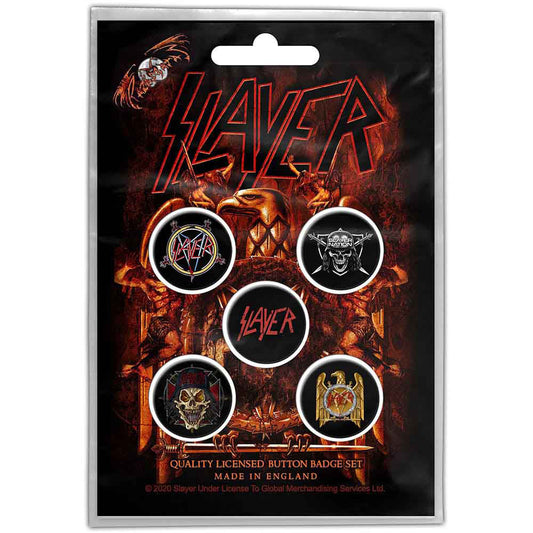 Slayer Eagle Pewter Pin Badge Front