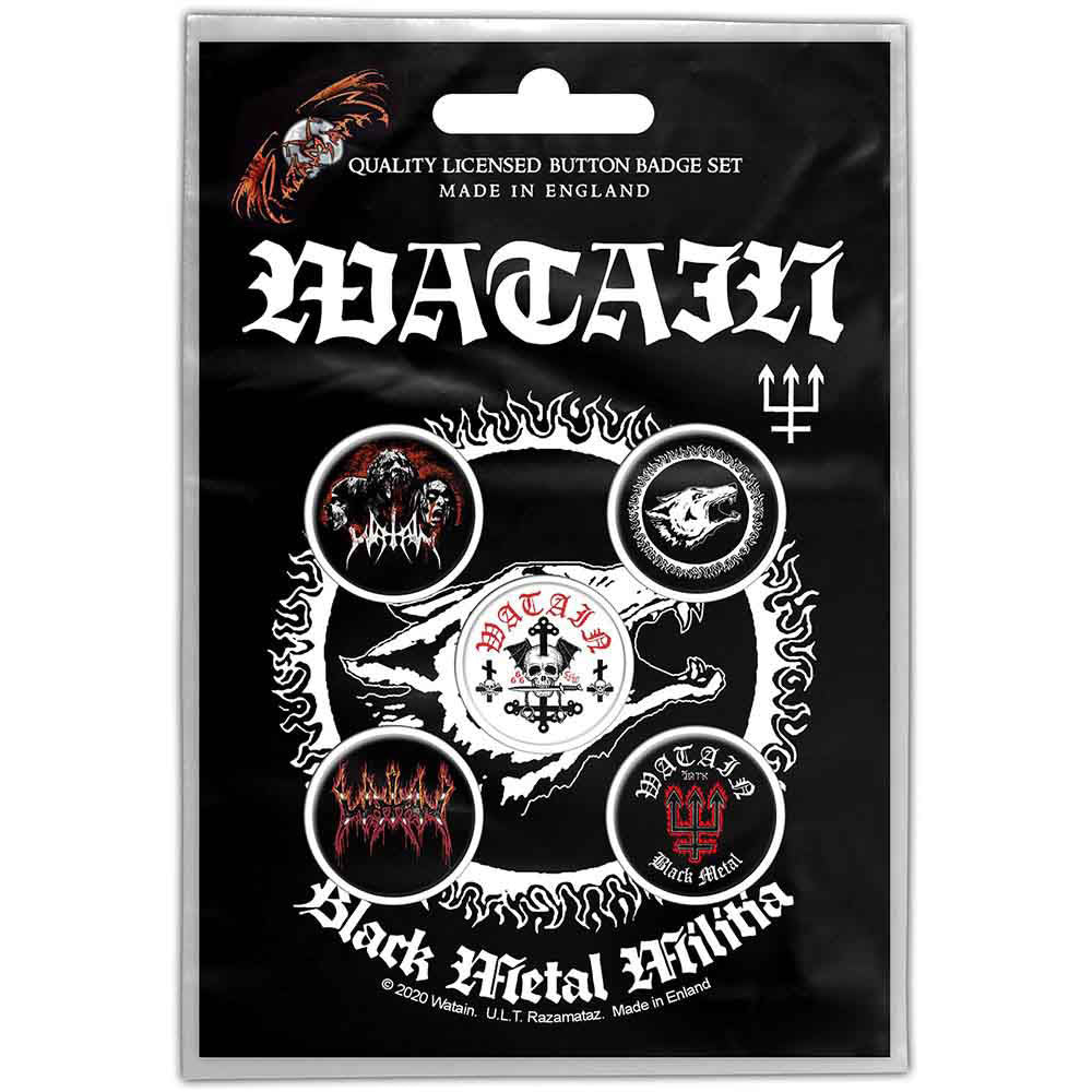 Watain Black Metal Militia Pewter Pin Badge Front