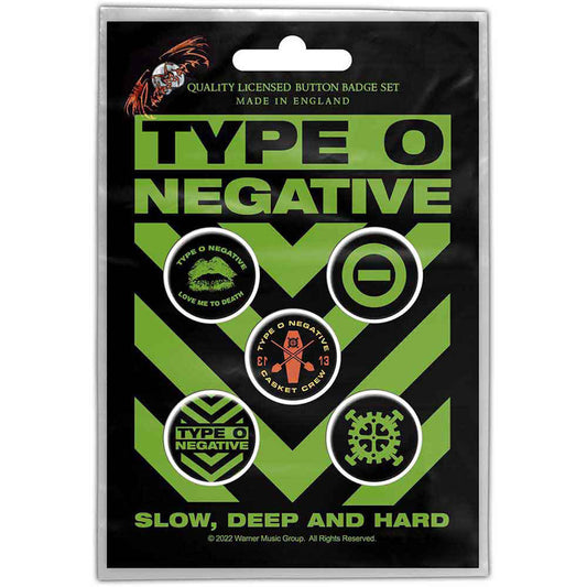 Type O Negative Slow, Deep & Hard Pewter Pin Badge Front