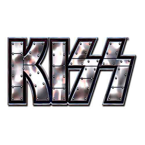 KISS Stud Logo Pewter Pin Badge Back