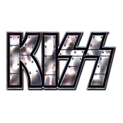 KISS Stud Logo Pewter Pin Badge Back