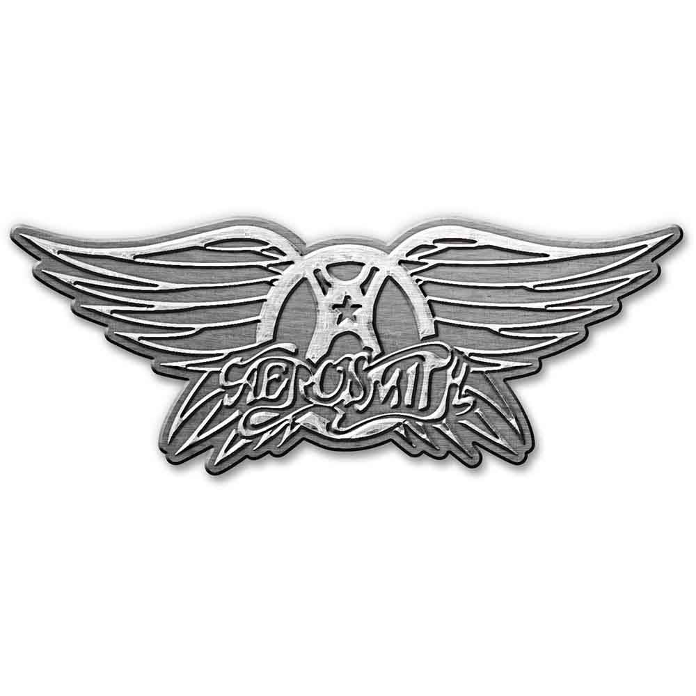 Aerosmith Logo Pewter Pin Badge Front