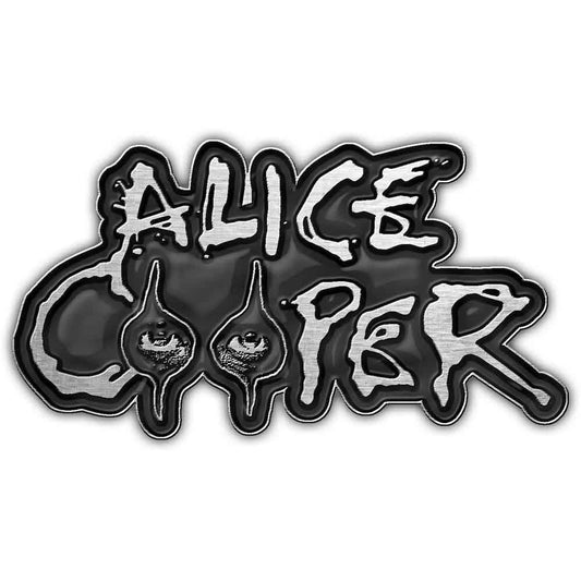 Alice Cooper Eyes Pewter Pin Badge Front
