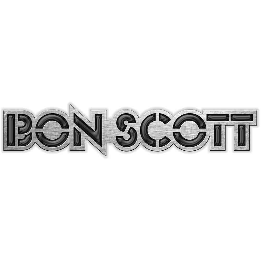 Bon Scott Logo Pewter Pin Badge Front