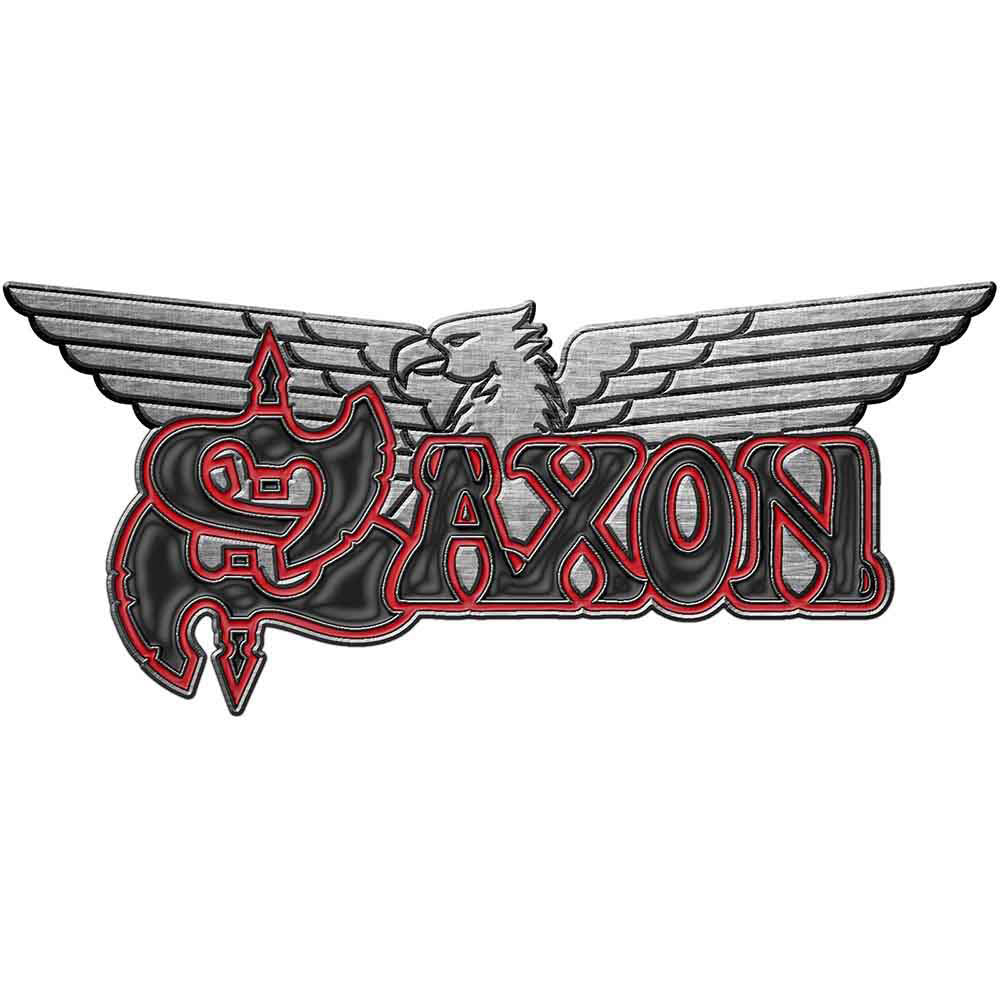 Saxon Logo/eagle Pewter Pin Badge Front