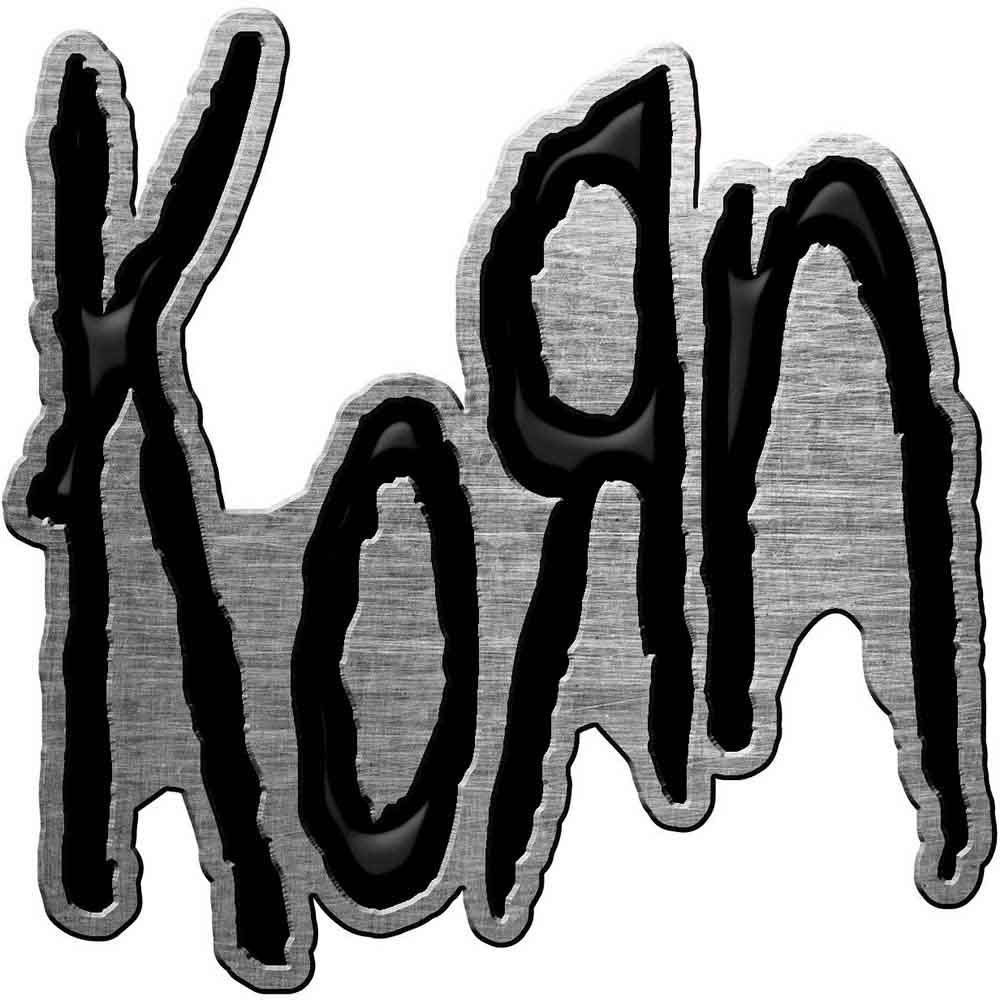 Korn Logo Pewter Pin Badge Front