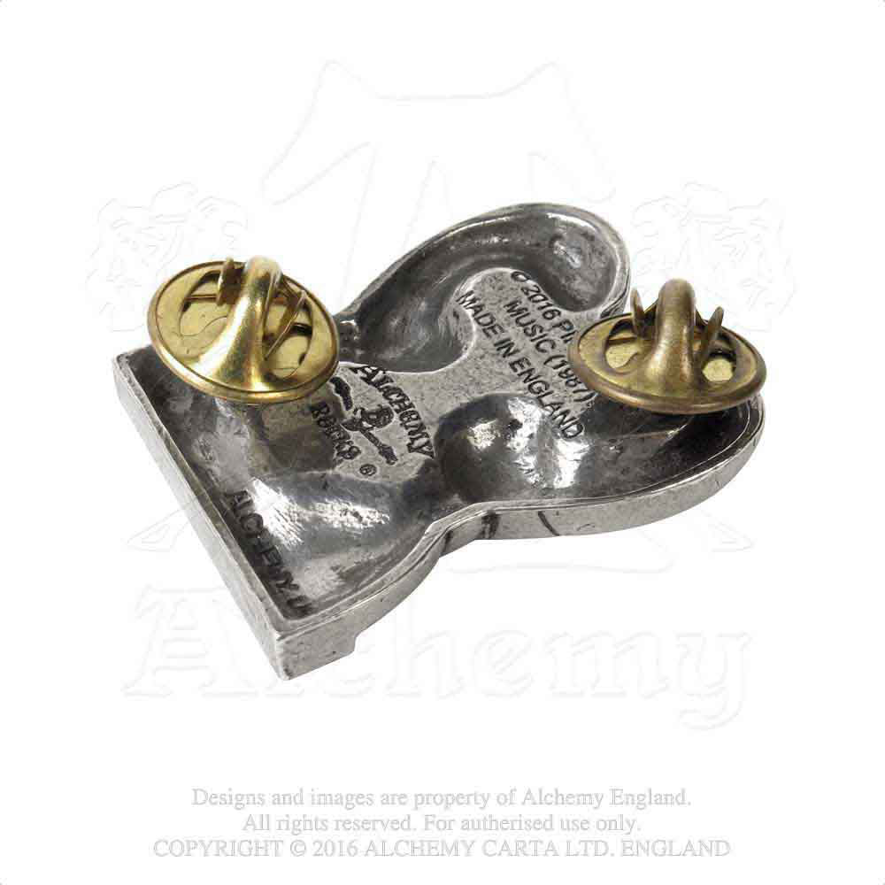 Pink Floyd Division Bell Heads Pewter Pin Badge Alt 2