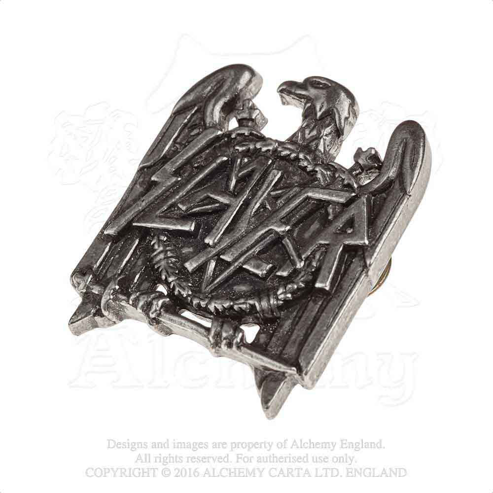 Slayer Eagle Pewter Pin Badge Back
