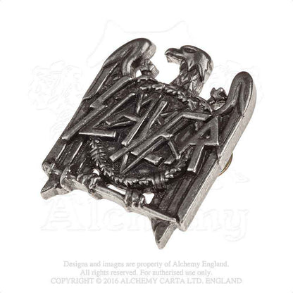 Slayer Eagle Pewter Pin Badge Back