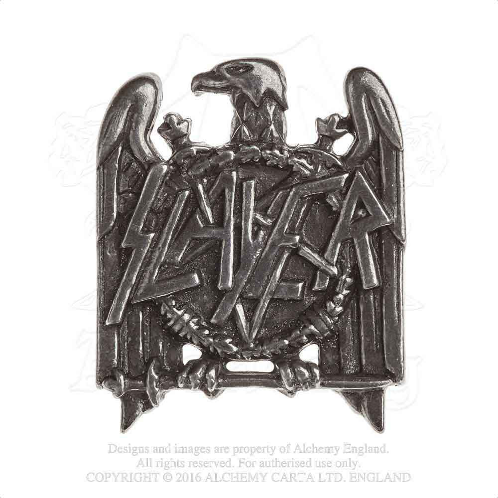 Slayer Eagle Pewter Pin Badge Front