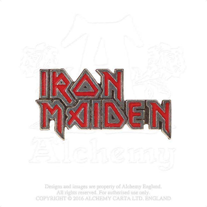Iron Maiden Enamelled Logo Pewter Pin Badge Front