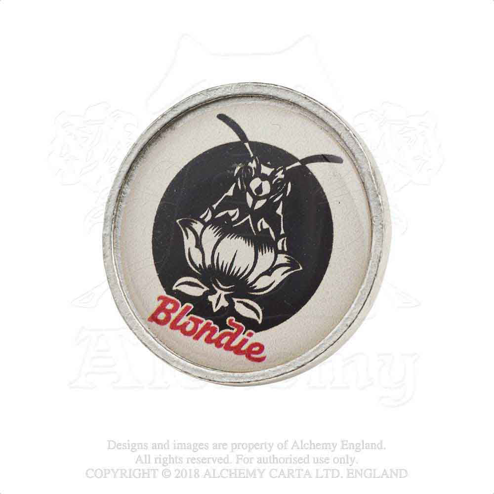 Blondie Pollinator Pewter Pin Badge Back